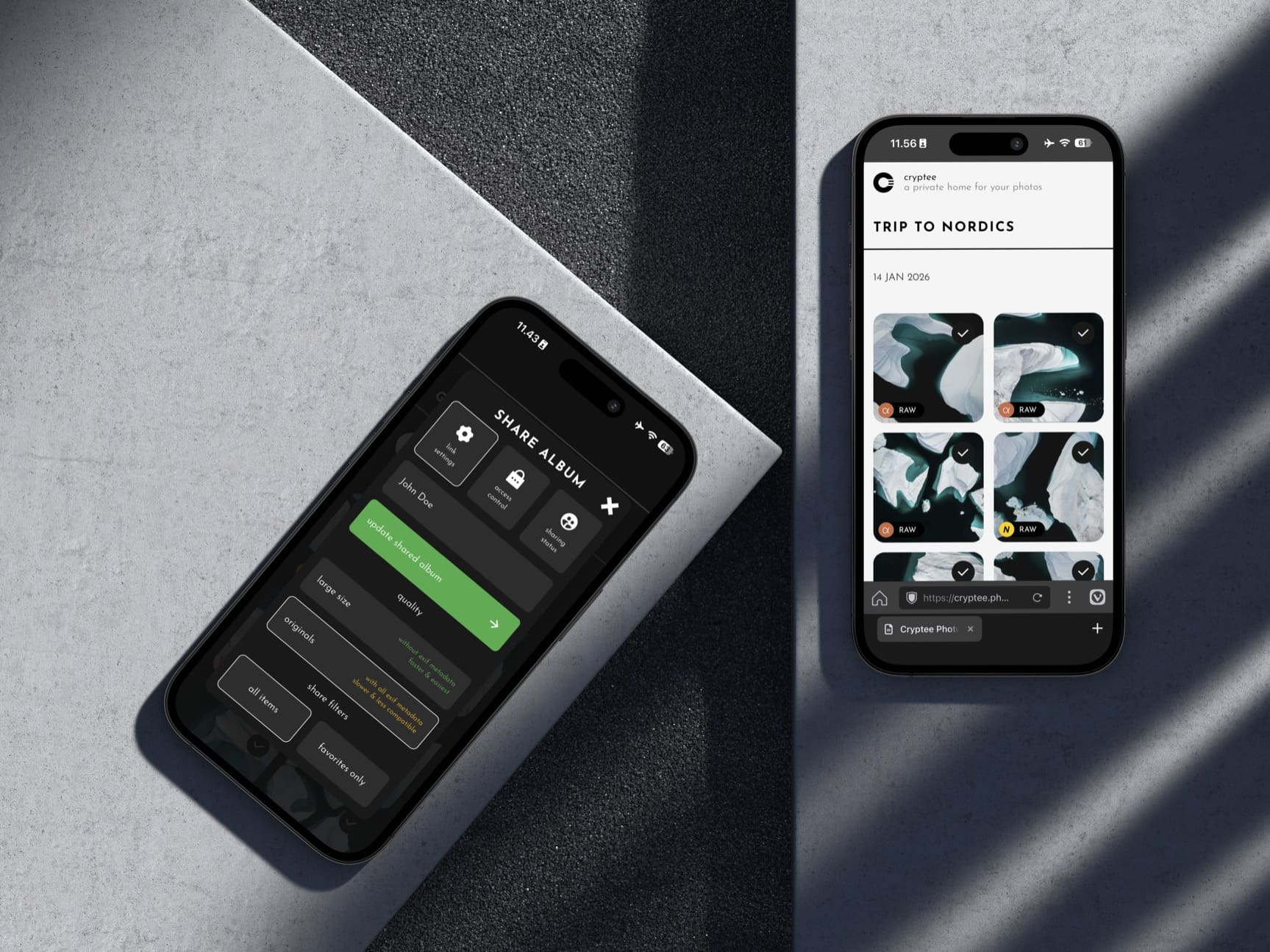 You can now share your Cryptee Photos albums with others